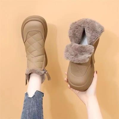 Winter Women's Snow Boots Plush Comfort Warm Waterproof Short Boots Cold Resistant Outdoor Womens Ankle Cotton Shoes Botas Mujer