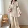 Pajamas Set for Women Long Sleeve Top And Pants Sleepwear Set Casual Loose Lounge 2 Piece Pjs Set for Spring Autumn