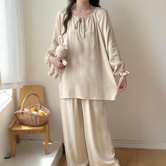 Pajamas Set for Women Long Sleeve Top And Pants Sleepwear Set Casual Loose Lounge 2 Piece Pjs Set for Spring Autumn