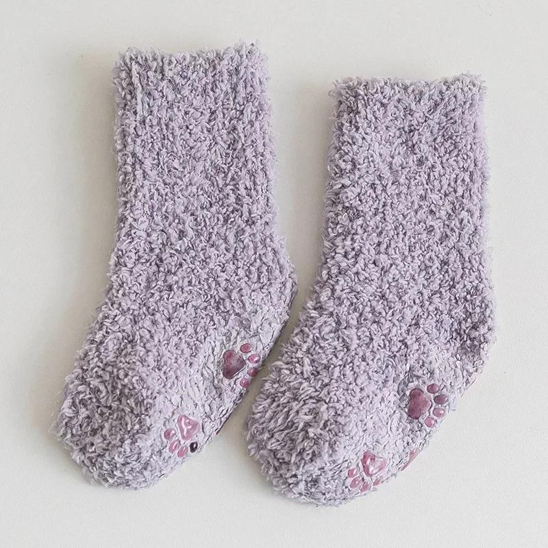 Kids Socks Thick Cold Winter-Socks Super Warm Students Children Snow Sock Baby Christmas Gifts Coral Fleece Non-slip