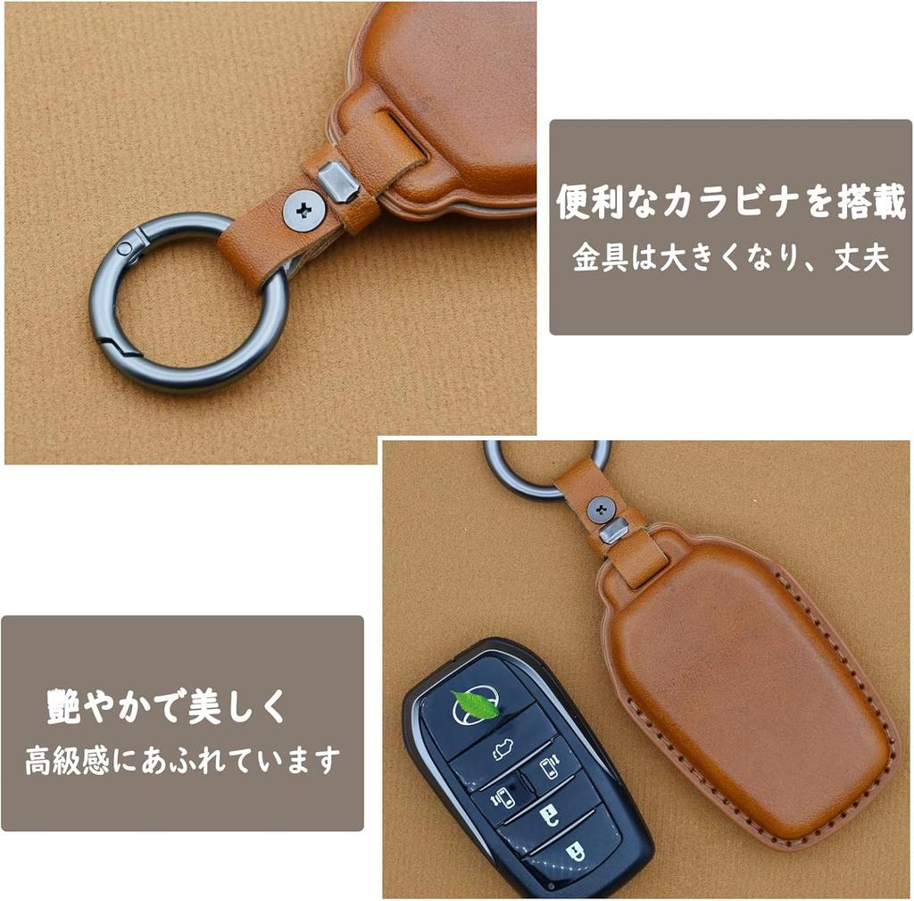 Car Key Case, Scratch-resistant Transparent Leather Key Cover, Smart Key