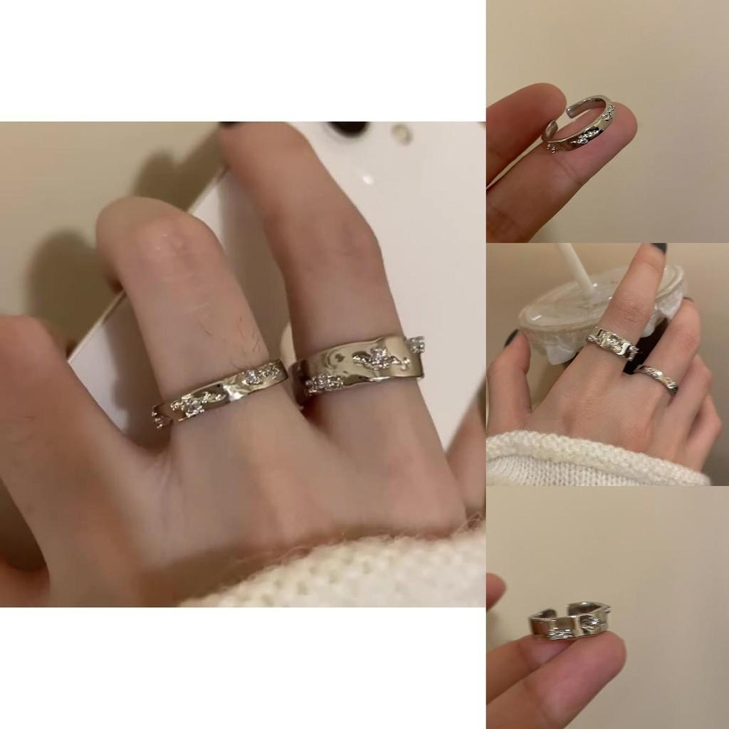 Ring Copper Stylish For Women With Sparkling Zirconia Ideal For Ins Trendy Couples