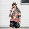 Women's Retro Embroidered Knitwear: Loose, Mid-Length, Round Neck Mink Velvet Sweater for Autumn/Winter 2024