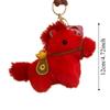 Cute Plush Horse Keychain Creative Chinese New Year Gift Funny Yuanbao Pony Pendant  Birthday Gift