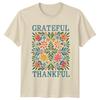 Grateful Thankful Floral Boho Nature Womens Mens T-Shirt