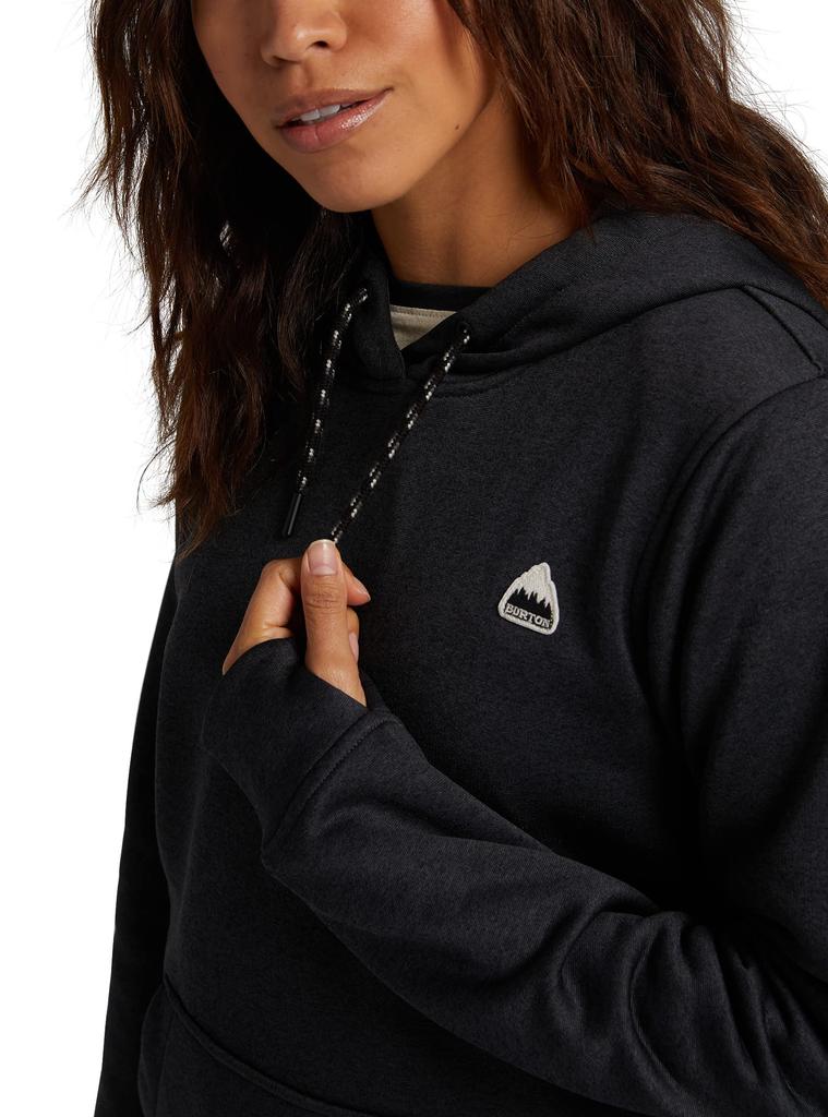 Burton Oak Pullover True Black Heather Women's Hoodie, Medium,