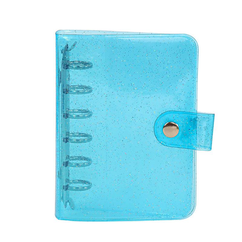 Portable A7 Glitter Clear Planner with Free Shipping - Mini Loose-Leaf Notebook
