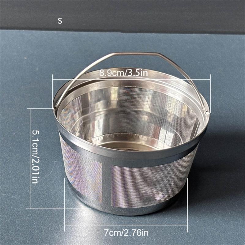 Generic Coffee Filter Basket Nonrust Steel Fine Meshes Screen Durable Construction Suitable with Most Brewer