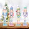 Elegant Wood Nutcrackers Ornament Stylish 50CM Nutcrackers Figure Decoration from Candy Series for Desk or Mantels