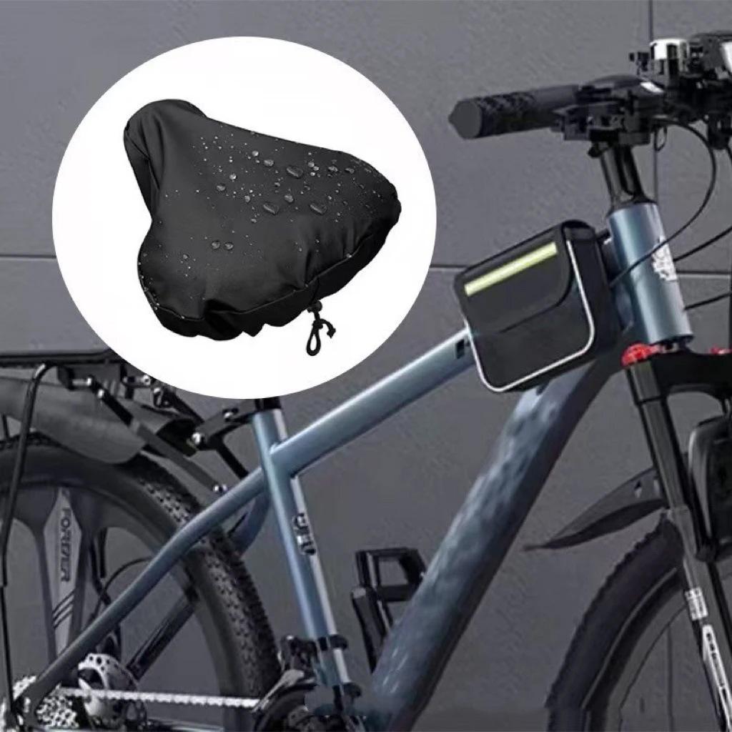 Universal Waterproof Bicycle Seat Cover with Drawstring for Sun and Rain Protection - Fits Mountain and Road Bikes