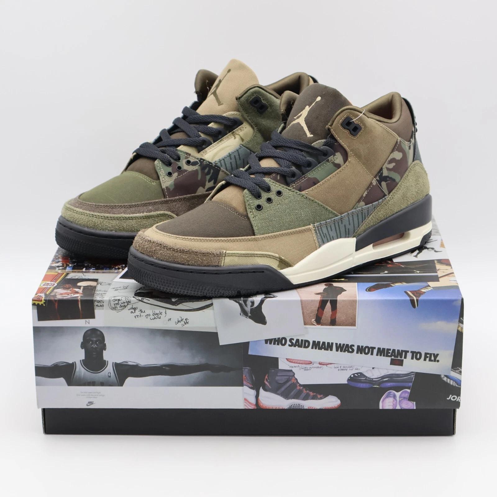

DO1830-200 Nike Air Jordan 3 Retro Patchwork Dark Hazel Camo Khaki Green (Чоловічі) US 10