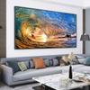 Landscape Oil Painting Color Surfing Art Poster Gift Canvas Painting Living Room Corridor Home Decoration Mural No Frame