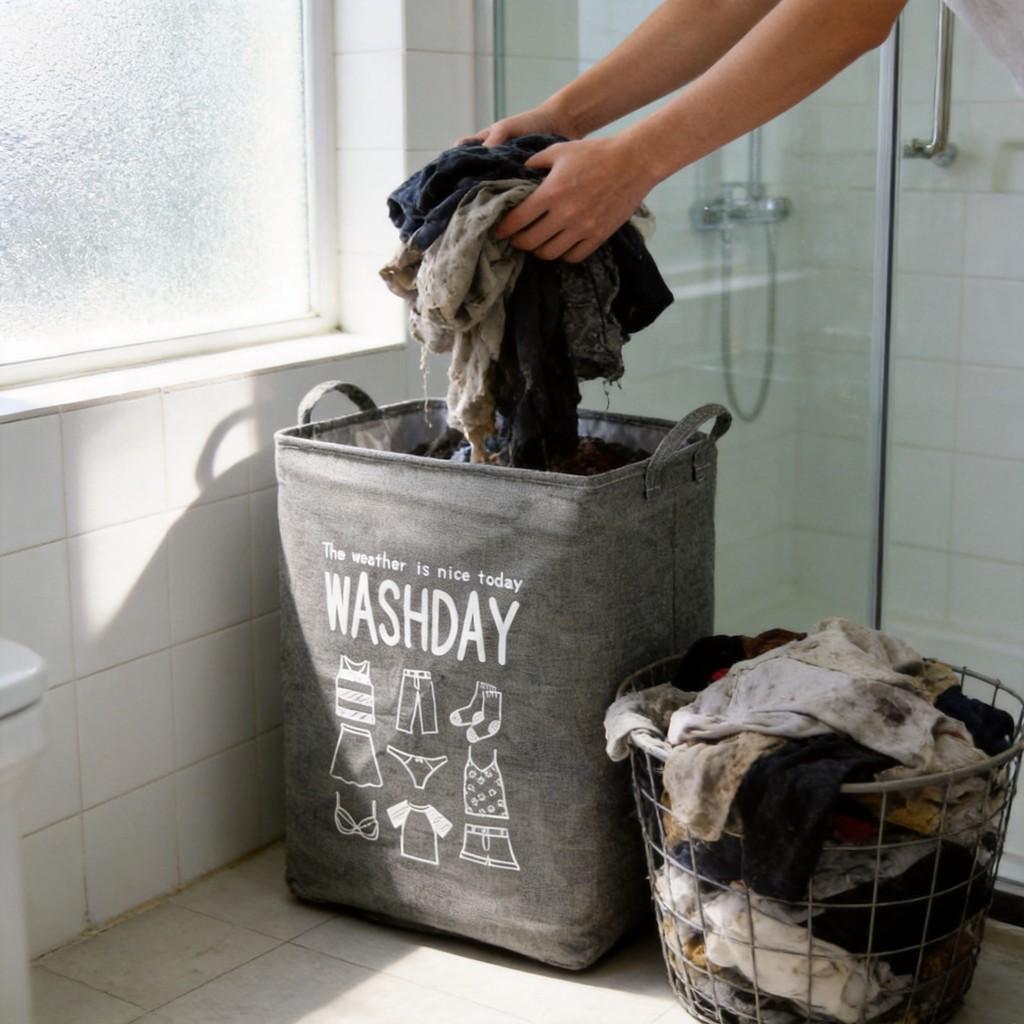 Modern Simple Laundry Basket With Foldable Design For Bedroom And Hotel Use