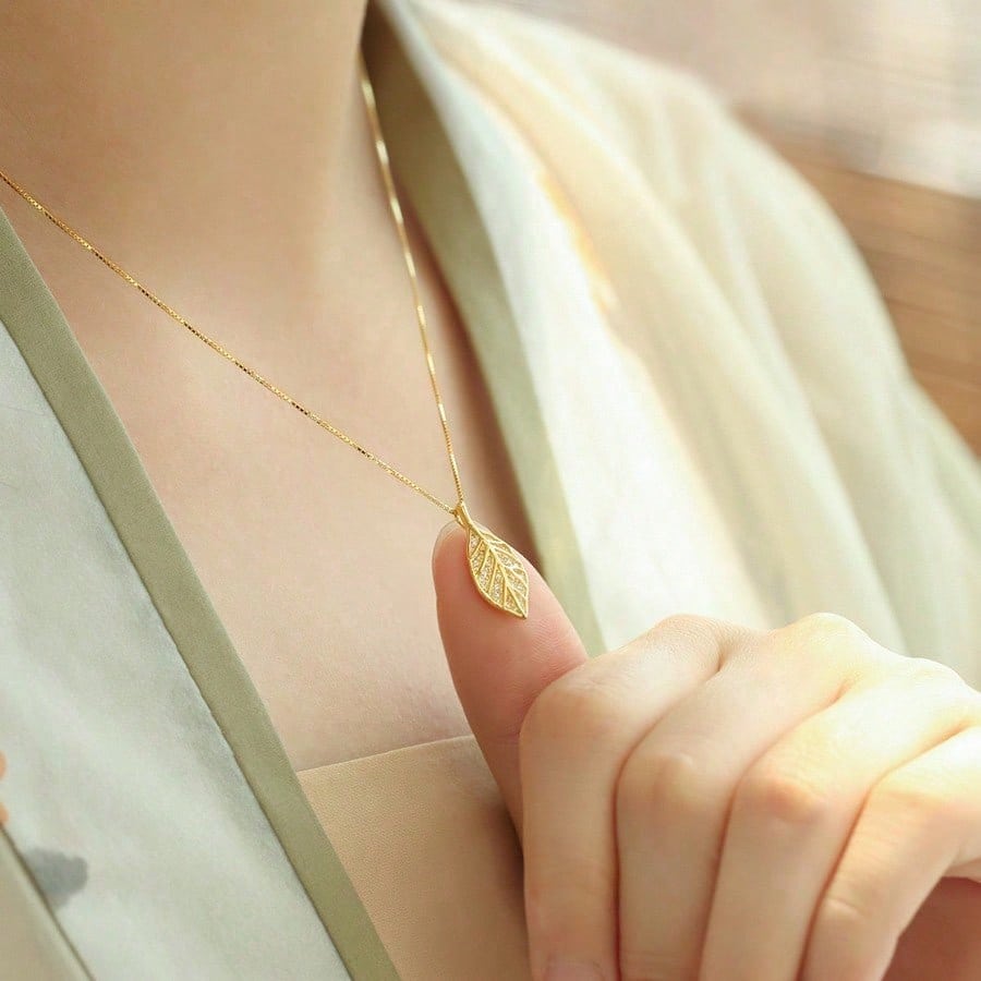 1 st Bohemisk Blad Hänge Halsband Fint Damhänge, Elegant Raffinerad Stil Idealisk För Vardaglig Festivalanvändning, Gåva Idealisk Gåva.