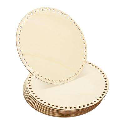 PATIKIL Crochet Basket 10 Basket Round Wooden Base Bag Making Knitting Crochet Shoulder Purse Craft 10-inch Bases, Pieces, Bottoms, Shapers, Supplies,