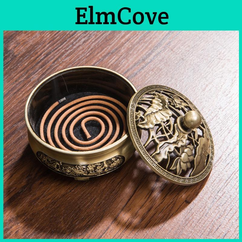 Threelegged Antique Pure Copper Aromatherapy Stove Diy Household Indoor Pan Incense Wire Incense Burner Tea Ceremony Decoration