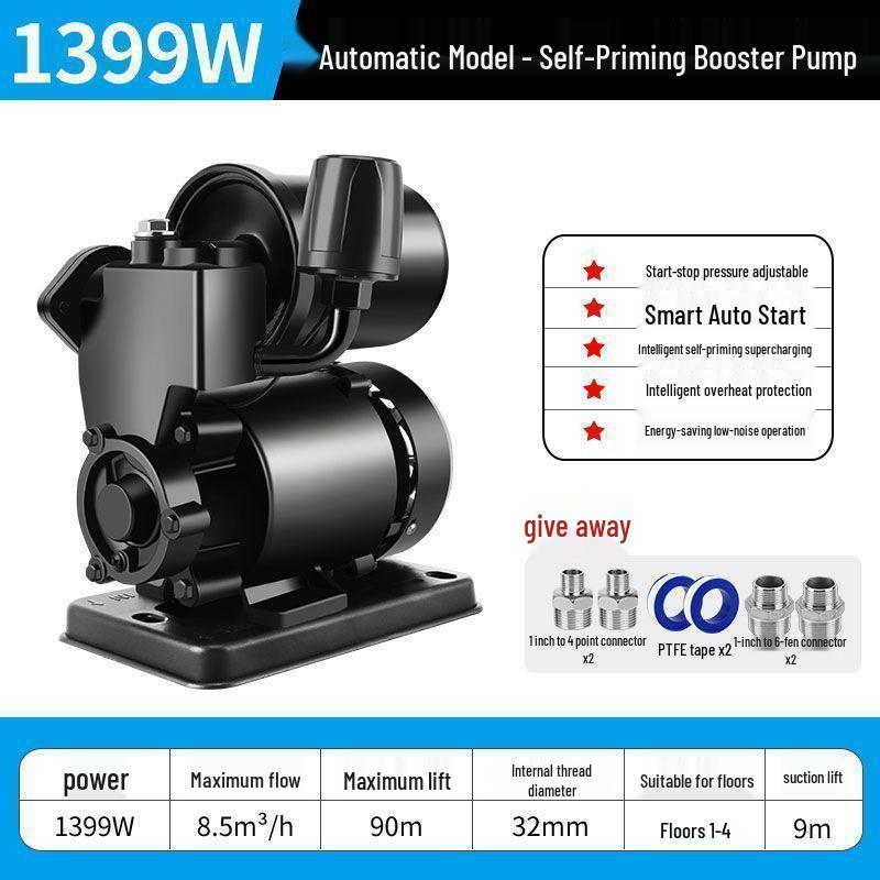 220V Household Automatic Hot & Cold Water Booster Pump for Faucets & Wells