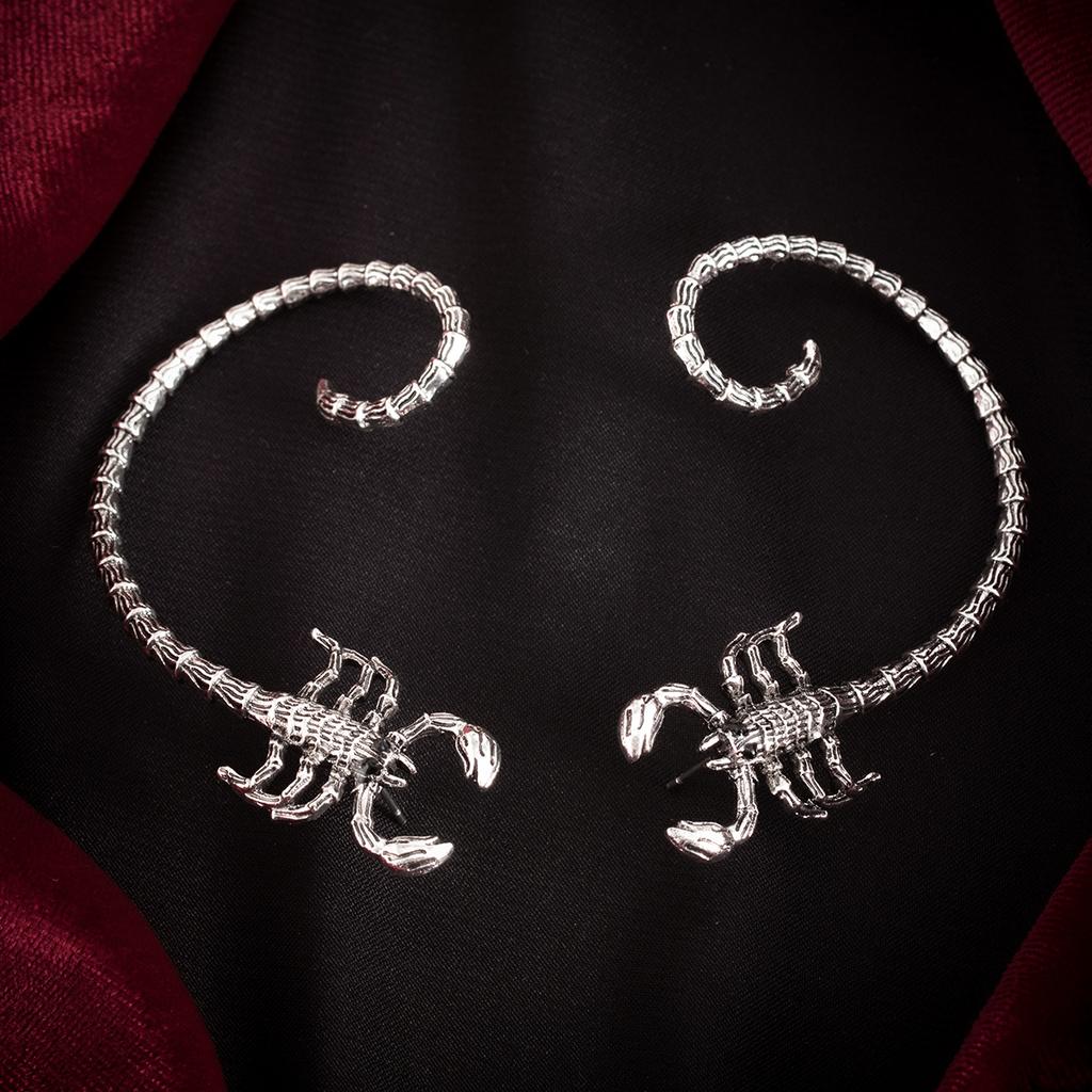 Punk Gothic Dark Scorpion Earrings for Women Vintage Insect Centipede Piercing Earrings Halloween Party Ear Decoration Jewelry