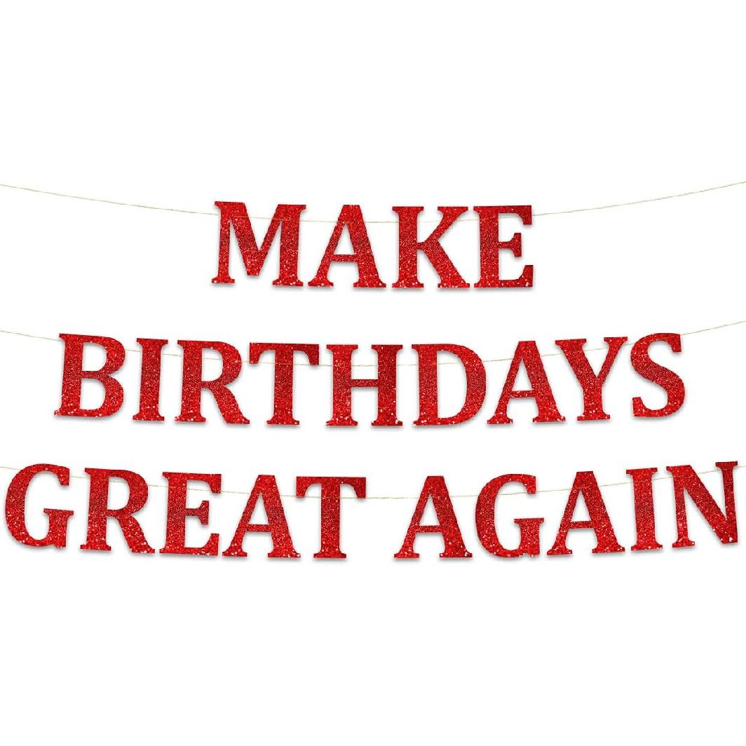 Funny Birthday Party Pack – Happy Birthday Banner and Swirls Pack - Adult Birthday Decorations – 21st – 30th – 40th – 50th – 60th –