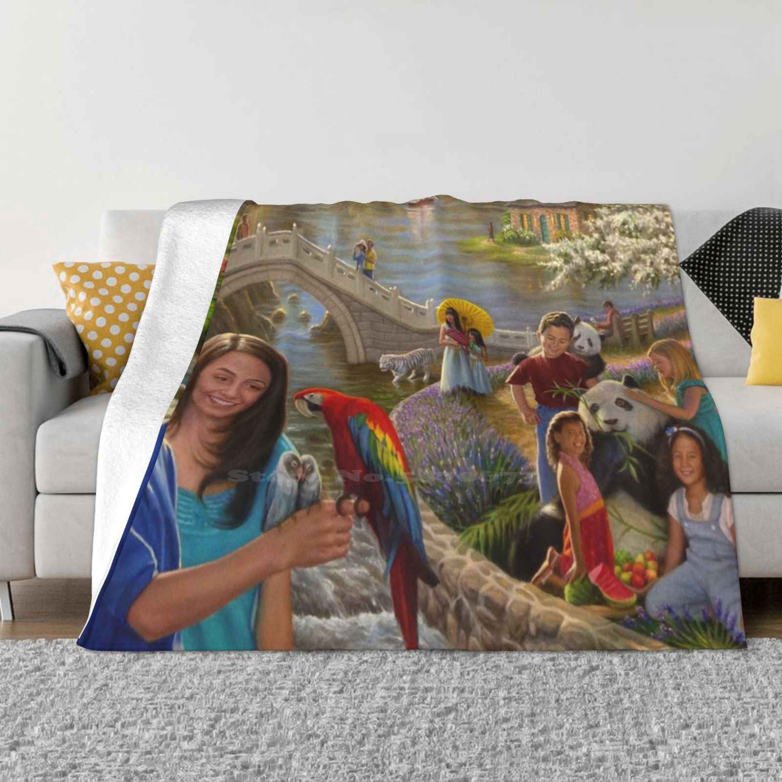 The New World Creative Design Light Thin Soft Flannel Blanket Esalazar Paradise Jw New World Edsalazarfineart 30x40in