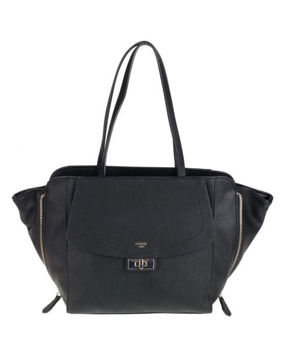 Sac à main - guess - kingsley - noir - 20% coton - 80% polyester