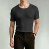 Men S Solid Color Short Sleeve T Shirt Loose Fit Korean Style