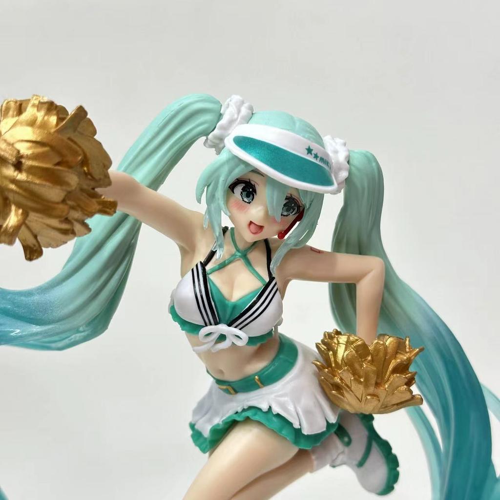 Hatsune Miku Anime Figur Cheerleader-Team jubelnd Hatsune Miku Actionfiguren Kawaii Mädchen Figur PVC Sammlermodell Spielzeug