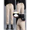 Women's High Waisted Autumn and Winter Thickened Warm Down Cotton Pants