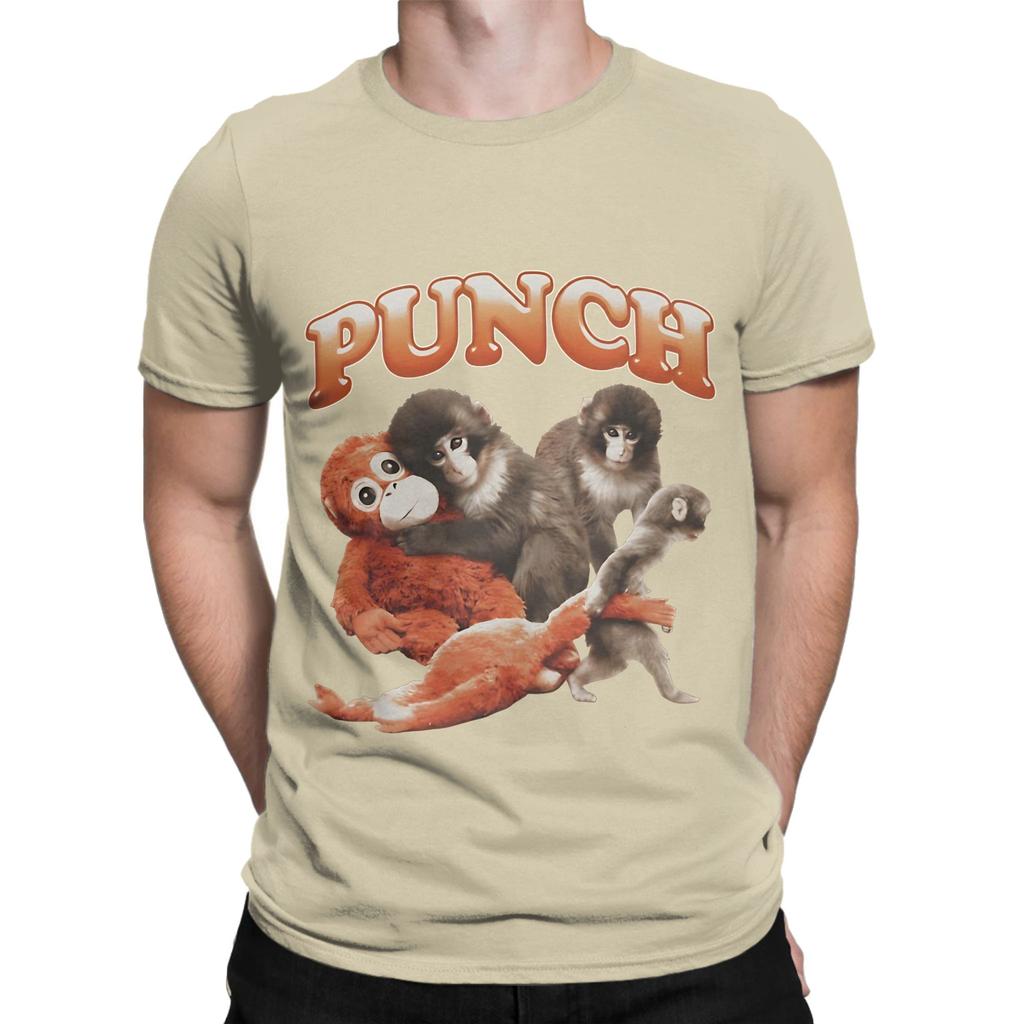 Punch Monkey More Hung Novelty 100 Cotton TShirt Bib Punch The Monkey Tops Tees For Unisex