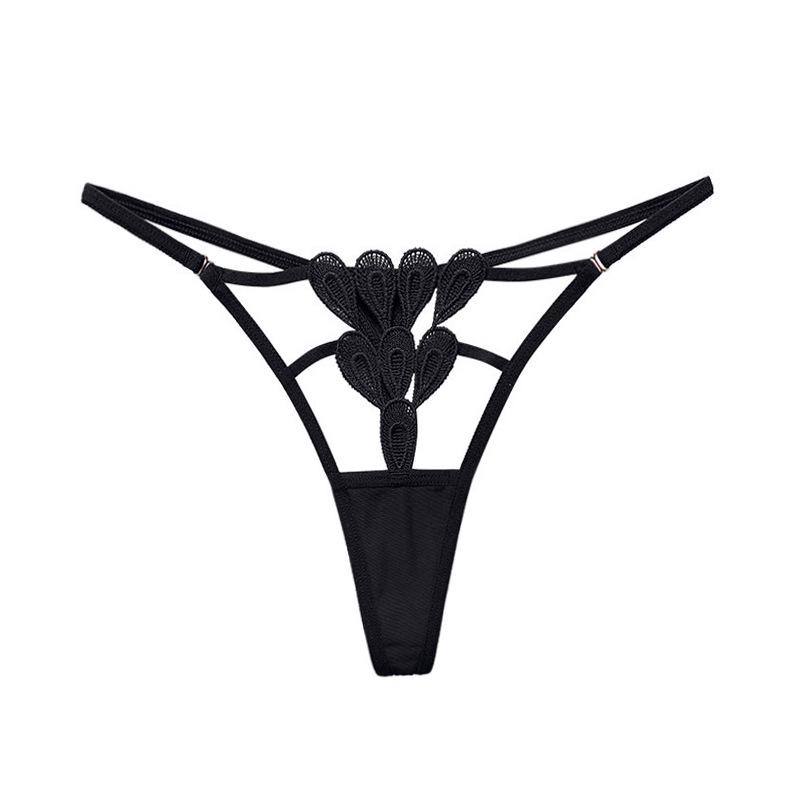 173 Water-Soluble Floral Lace Thong - Seductive & Fun Plus Size European/American T-Pants