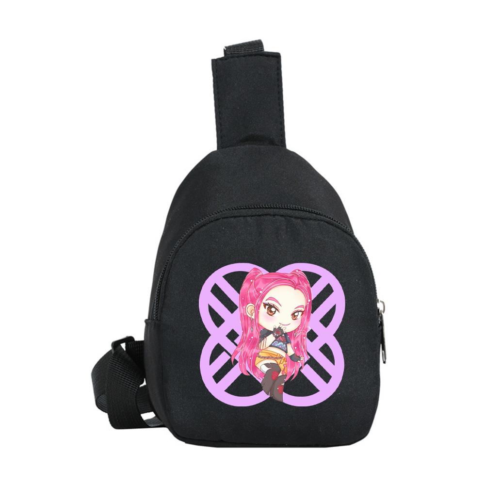 Zaino Petto Kawaii Stampato Anime K-Pop Cacciatori di Demoni per Ragazzo Ragazza Borsa a Spalla Studente Borsa a Tracolla Portatile Regalo di Natale per Bambino