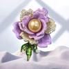 Peony Girl Fashionable and Elegant Enamel Oil Drop Flower Decoration Brooch