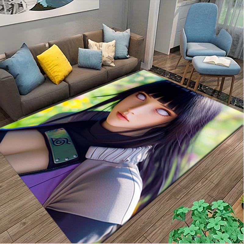 Naruto Carpet, Non-slip Office Chair Rug, Digital Print Home Area Rug, Unique Festival Decorations
