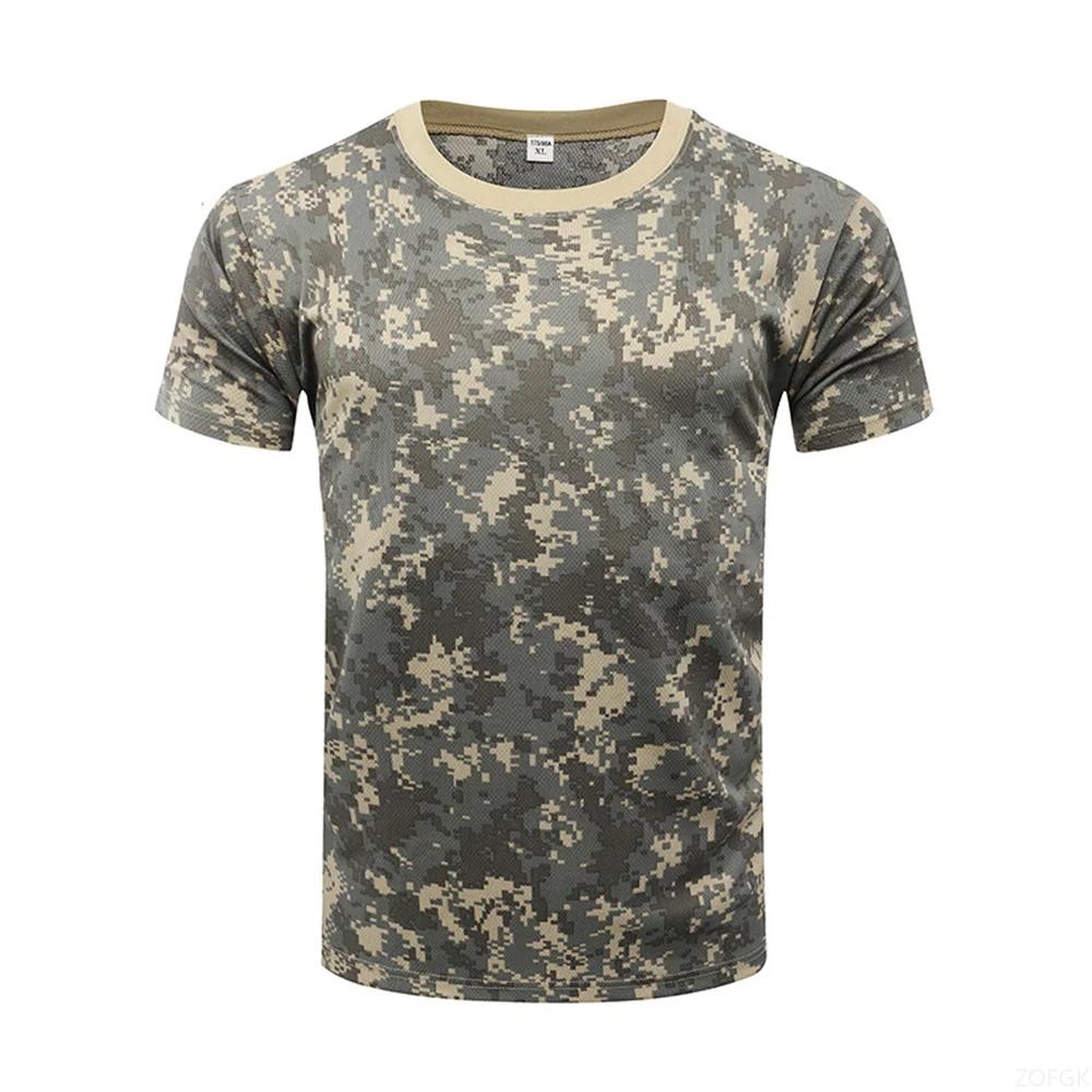 Camouflage 3D T-shirt for Men's Outdoor Fashion Casual Round Neck Short Sleeved Summer Street Outdoor Sports T-shirt