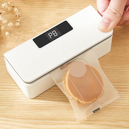 Mini Sigillatrice per Sacchetti, Macchina Sigillatrice Ricaricabile con Display LED di Alimentazione, Sigillatrice Portatile Regolabile a 8 Marce, Sigillatrice Termica e Taglierina, Resigillatrice per Sacchetti per