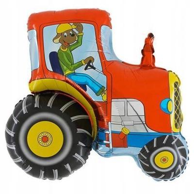 Tractor Foil Balloon Red 80X72Cm, 1 Piece