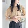 DIMANAF New 2025 T-Shirt Women Knitting Short Sleeve Hollow Lace Summer Style Basic Tops Tees Loose Clothing