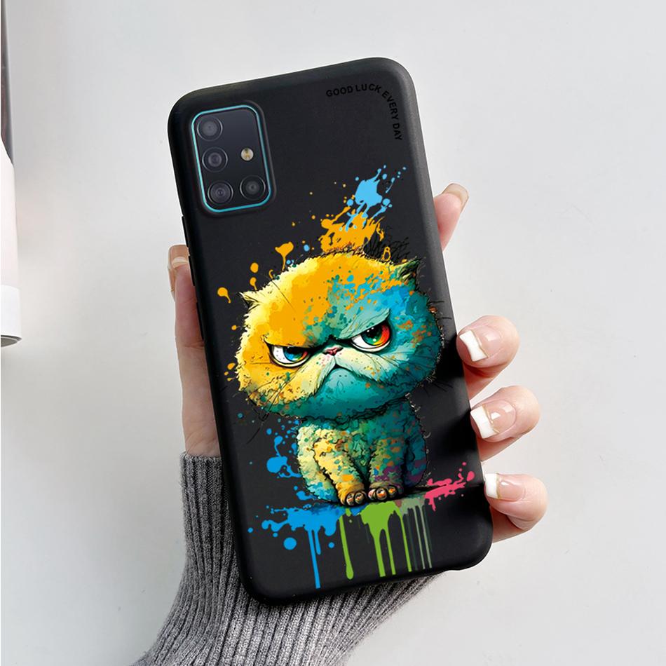 Case For Samsung A51 A71 A31 Phone Case Astronaut Liquid Silicone Full Protection Back Cover For Samsung Galaxy A 51 71 31 Capa