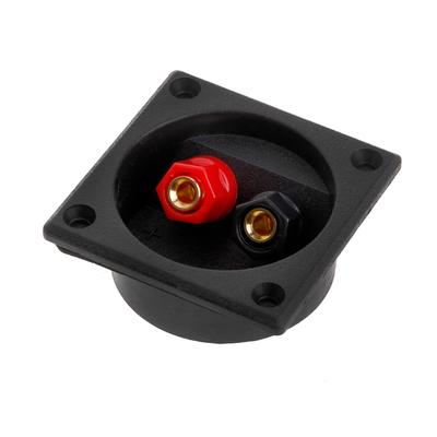 Kwadratowe Gniazda Głośnikowe Subwoofera Sprężynowe Złącza Terminalowe 2-drożne do Skrzynek Głośnikowych DIY Car Stereo