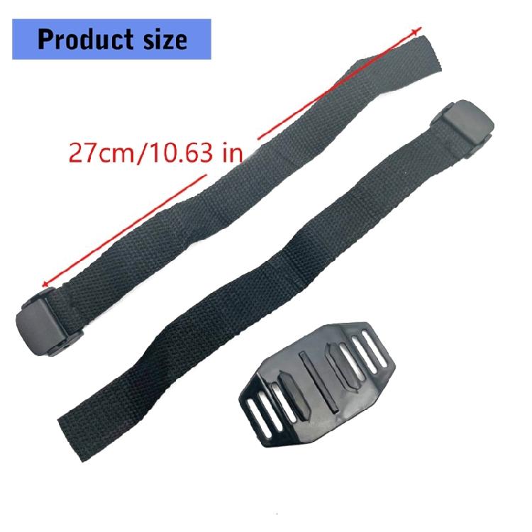 Multiple Angle Helmet Camera Mount Kit Adjustable Straps and Base for Dynamic Adventure Filming