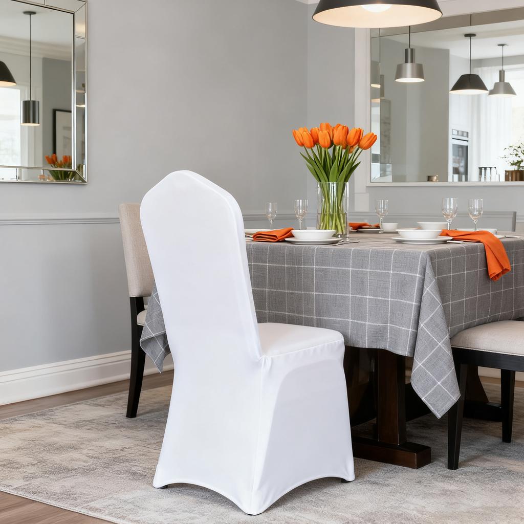 10 Pack Spandex Chair Covers - Stretch Polyester Chair Covers For Weddings, Banquets, Parties And Dining Chairs - Graphic Design, Universal