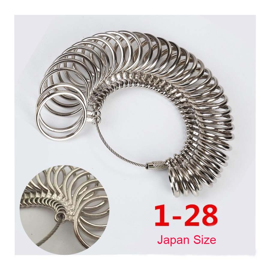 Metal Finger Ring Sizer - Aluminum Alloy Ring Gauge Measuring Tool for Jewelry Making, Mandrel Standard Size