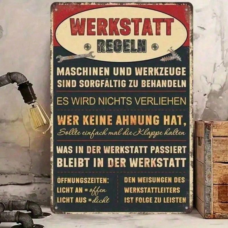 Vintage Retro Metal Wall Sign Bar Garage Decor