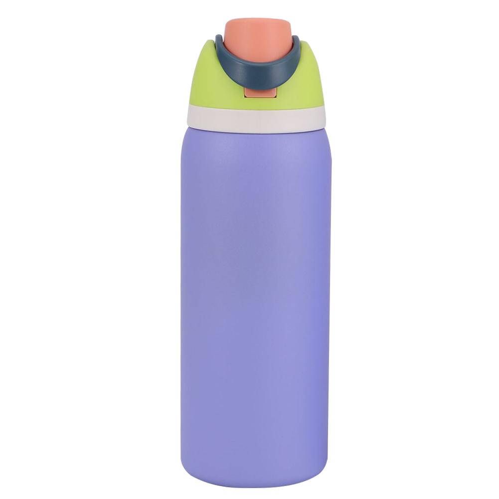 New Thermos Cup 24oz 32oz Insulated Cup Stainless Steel Space Kettle Water Bottle with Straw Vacuum Flasks for Car Outdoor Sport