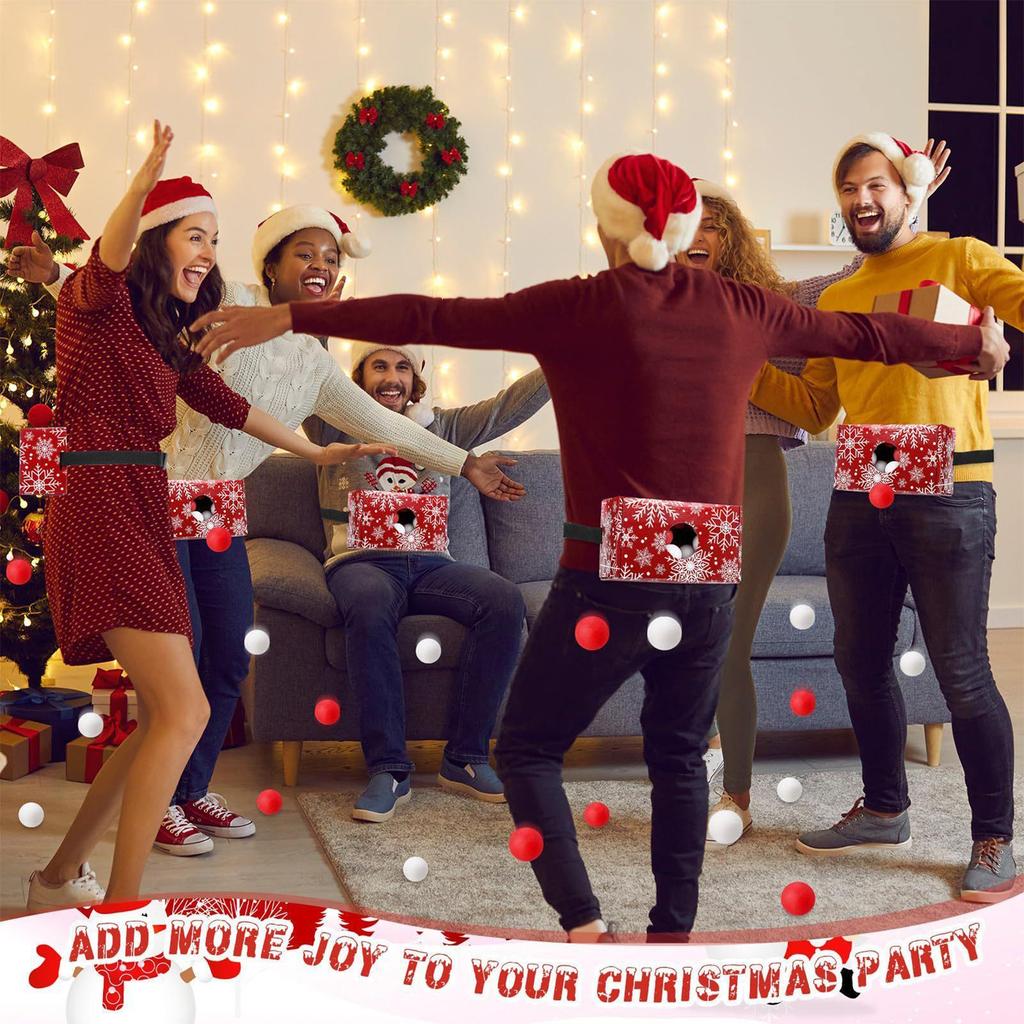 1 Set Family Party Game Shake Ball Box with 20 balls, 1 box and 1 belt, Party Swing Game Christmas Thanksgiving Halloween Gifts