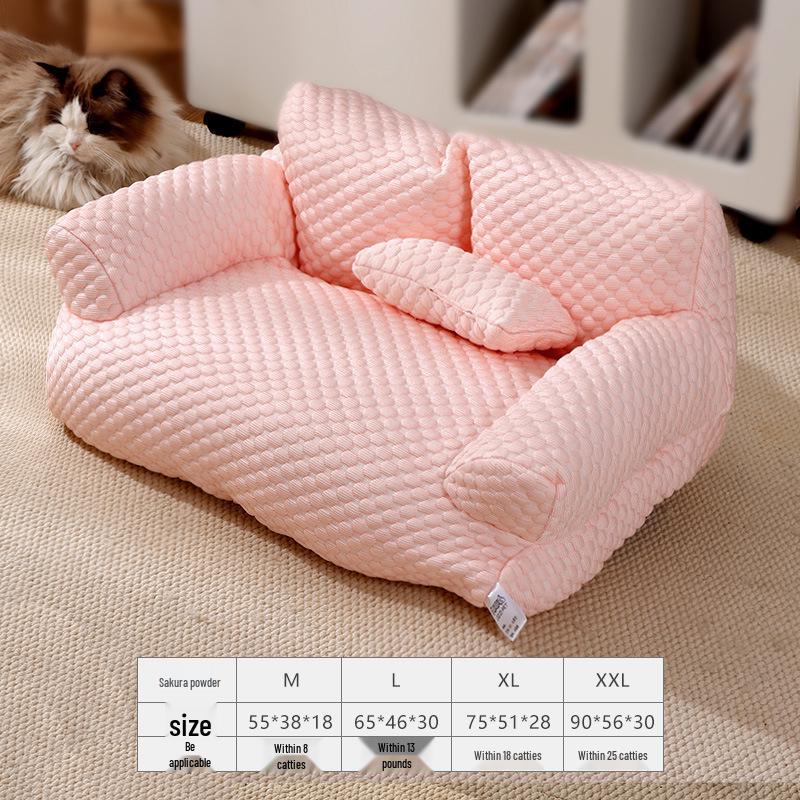 Winter warmer großer Haustiersofa: Abnehmbares & waschbares Nest für Katzen & Hunde
