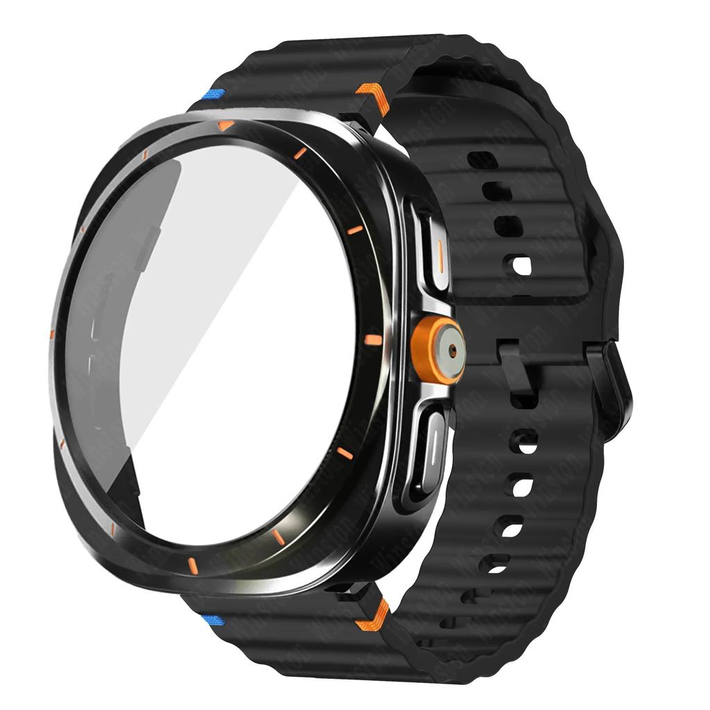 Change To Ultra Case+Band for Samsung Galaxy Watch Ultra Upgrade To Galaxy Watch 7 6 40mm 44mm Tempered Glass Screen Protector