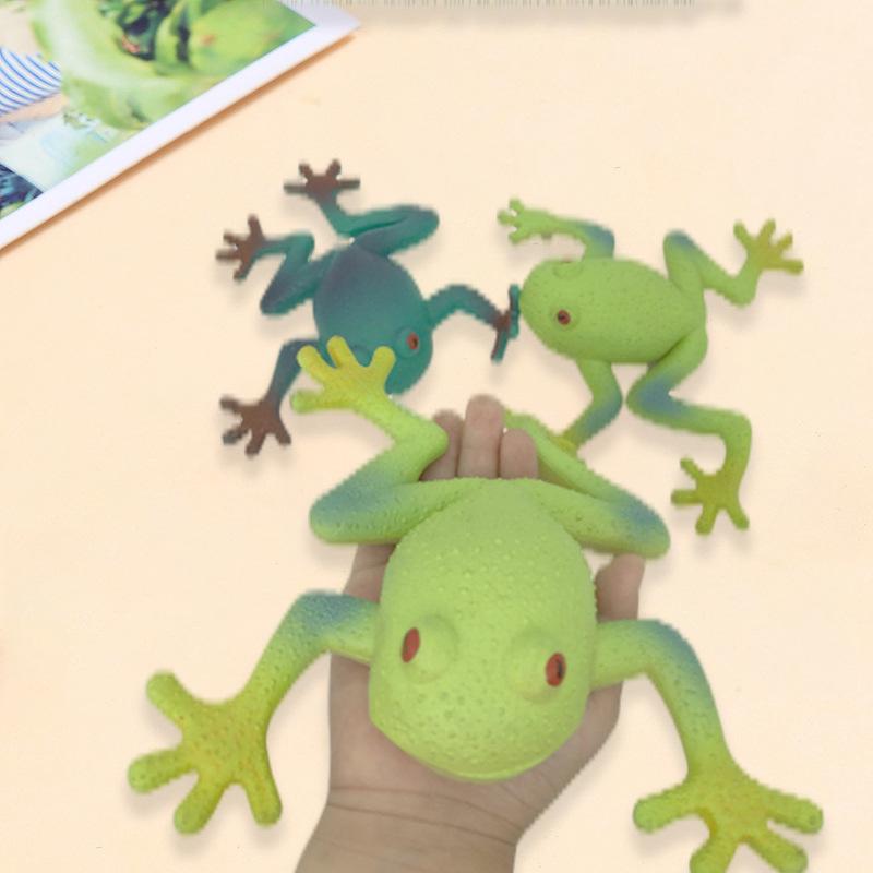 1 Pc Simulation Frog Model Tricky Decompress Frog Toy Soft Rubber Fake Frog Sensory Game Excellent Gift For Children Mischief