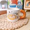 Cute Cartoon Sesame Cat Hakimi Underglaze Colored Ceramic Cup Mug Breakfast Cup Coffee Cup Gift