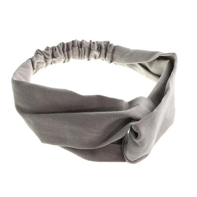 VINGTAINE Natural Cross Hair Simple Hairband, Headband, Accessory, Turban, Style, Gray, HB-51-GY